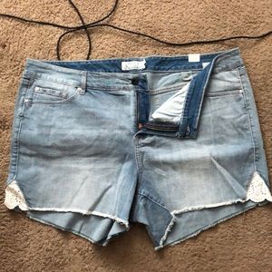 Torrid 5” Denim Short Clear Day with Side Lace
